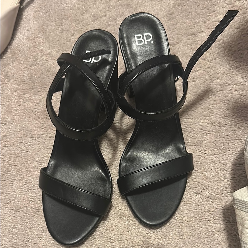 Bp Women's Black Strappy heels size 9 New